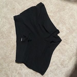 Black cotton shorts